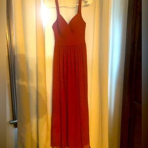 Terracotta Azazie Bridesmaid gown size 4